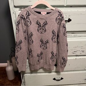Cat & Jack Gray Knit Sweater. Boys size 8/10.